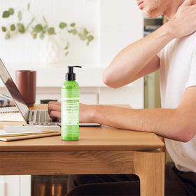Dr. Bronner's Organic Lotion Patchouli Lime texture on hand