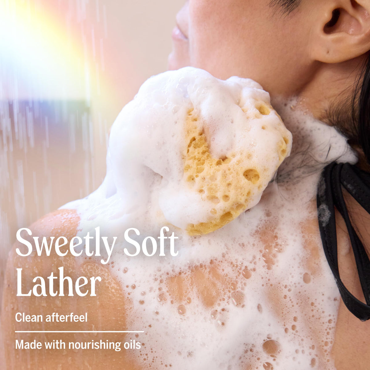 Dr. Bronner's Organic Sugar Soap 64oz Tea Tree lather close-up