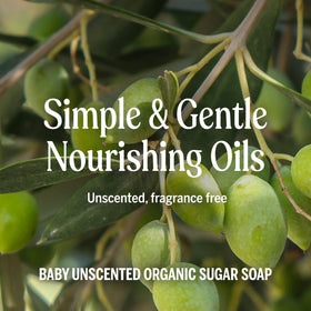 Dr. Bronner's Organic Sugar Soap Baby Unscented in a bathroom setting