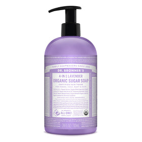 Dr. Bronner's Organic Sugar Soap Lavender 24oz front view