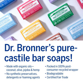 Dr. Bronner's Peppermint bar soap packaging