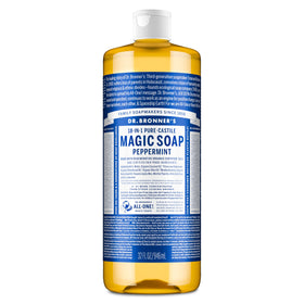 Dr. Bronner's Peppermint Pure-Castile Liquid Soap 32 oz front view