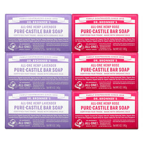 Dr. Bronner's Pure-Castile Bar Soap Lavender 5oz front view