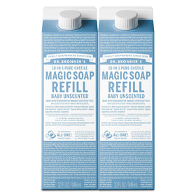 Dr. Bronner's Pure-Castile Liquid Soap Refill Baby Unscented 32oz front view