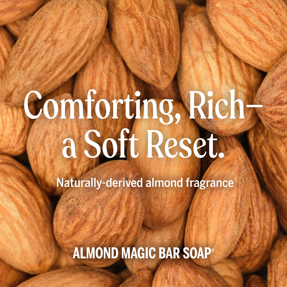 Dr. Bronner's Pure-Castile Magic Bar Soap Almond in a bathroom setting