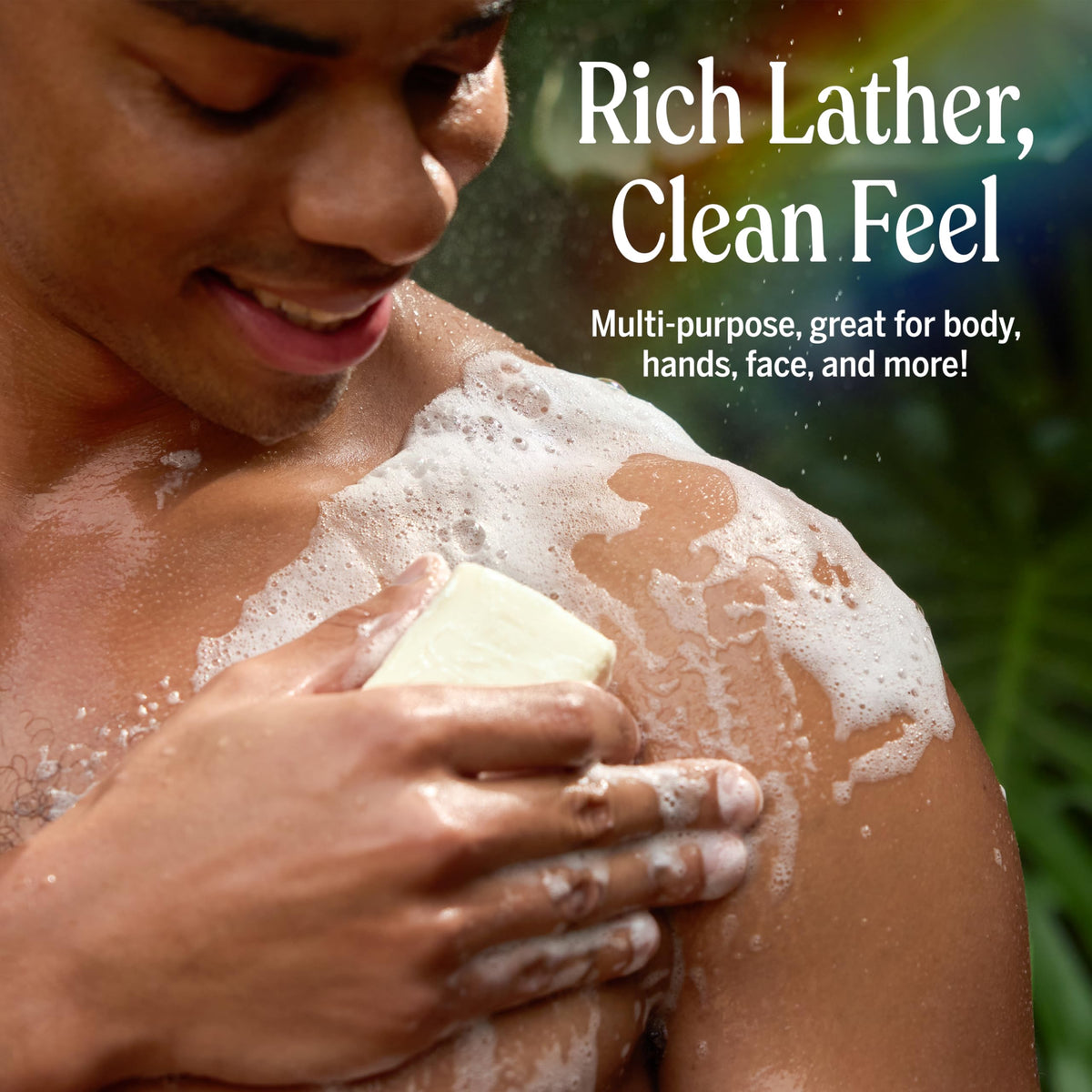 Dr. Bronner's Pure-Castile Magic Bar Soap Tea Tree lather demonstration