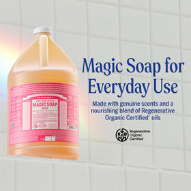 Dr. Bronner's Rose Pure-Castile Liquid Soap 32 oz back view