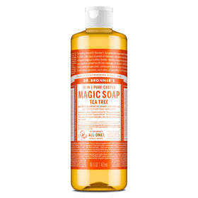 Dr. Bronner's Tea Tree Pure-Castile Liquid Soap 16 oz front view