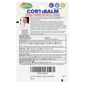 Dr. Dan's Cortibalm 1% Hydrocortisone Lip Balm packaging