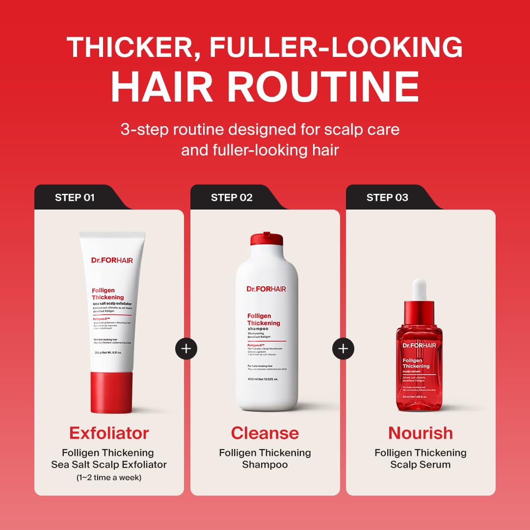 DR.FORHAIR Folligen Thickening Shampoo lathering on hair