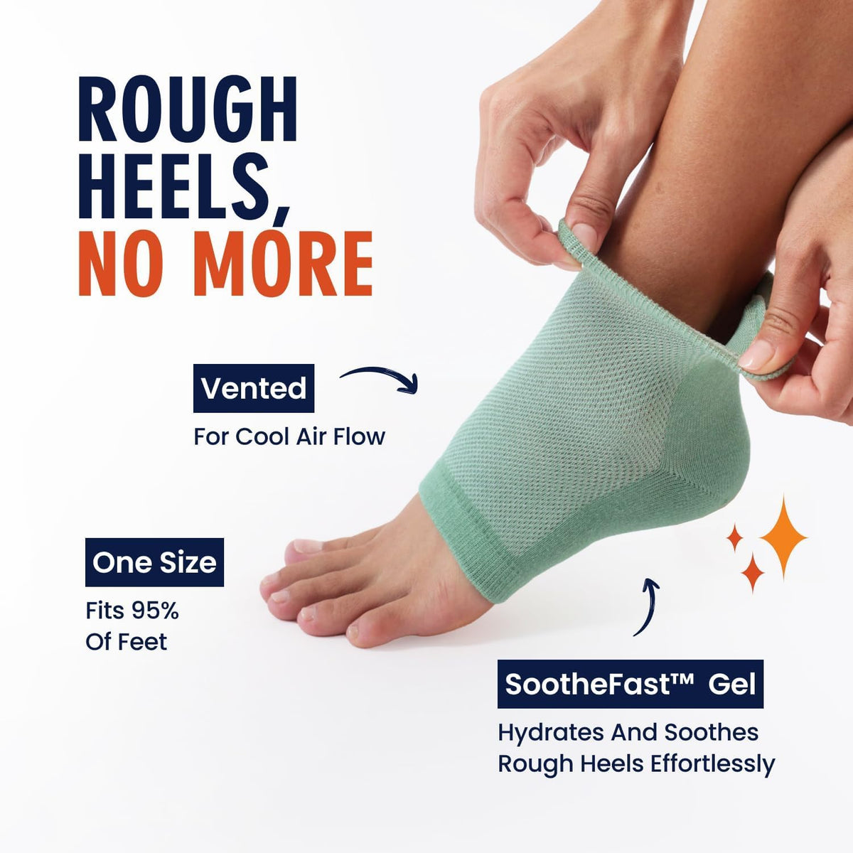Dr. Frederick's Original Moisturizing Heel Socks side view