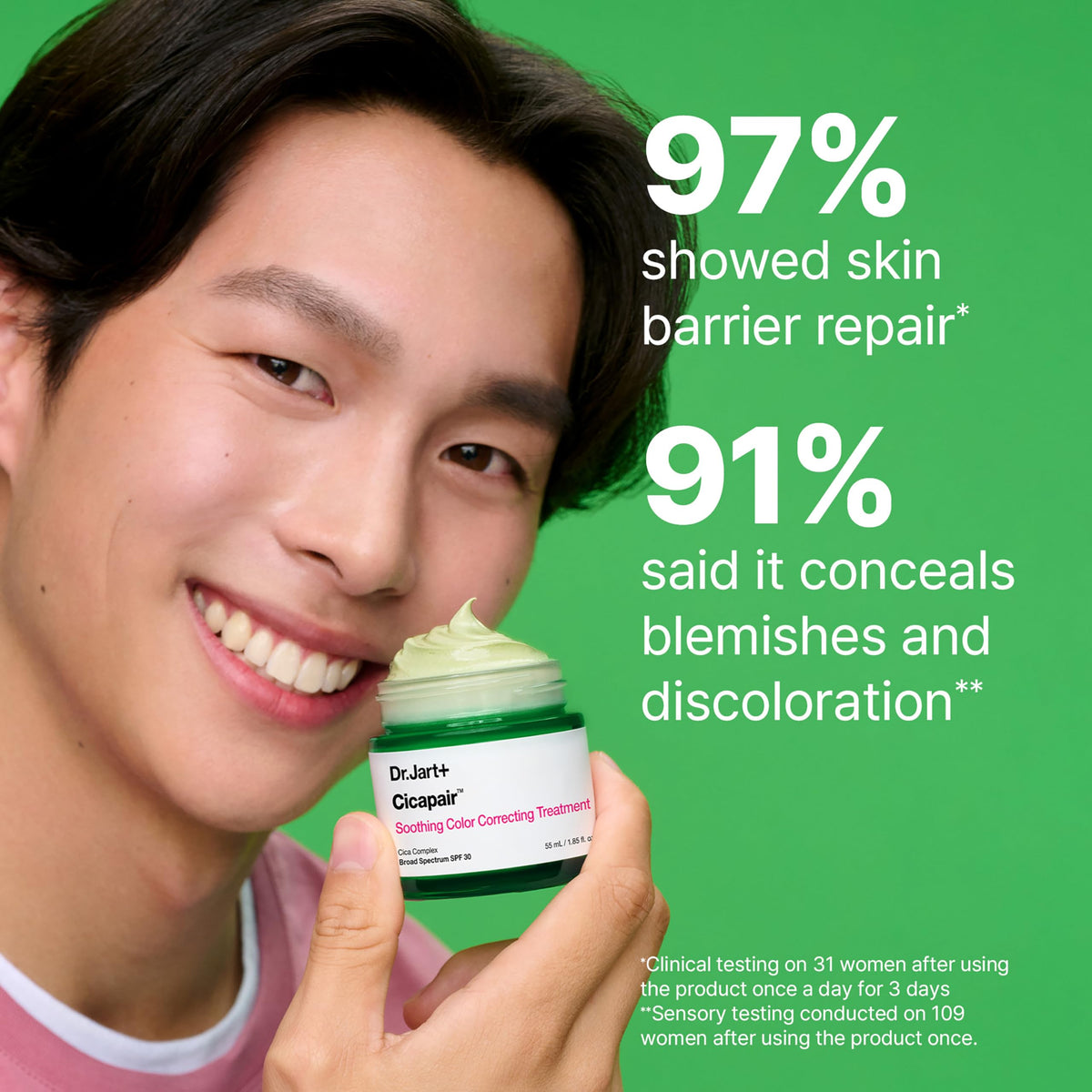 Dr.Jart+ Cicapair CC Cream with a brush for application