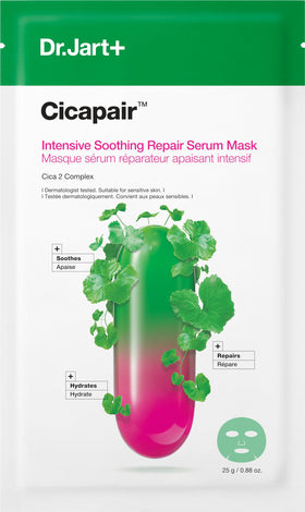 Dr.Jart+ Cicapair Sensitive Skin Serum Mask front view with packaging