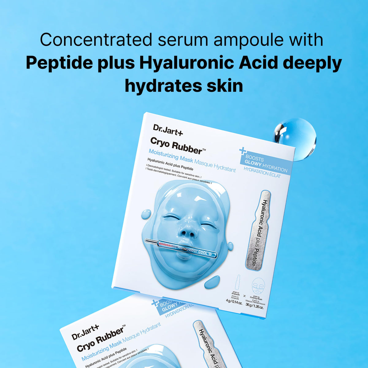 Dr.Jart+ Cryo Rubber Face Mask being applied