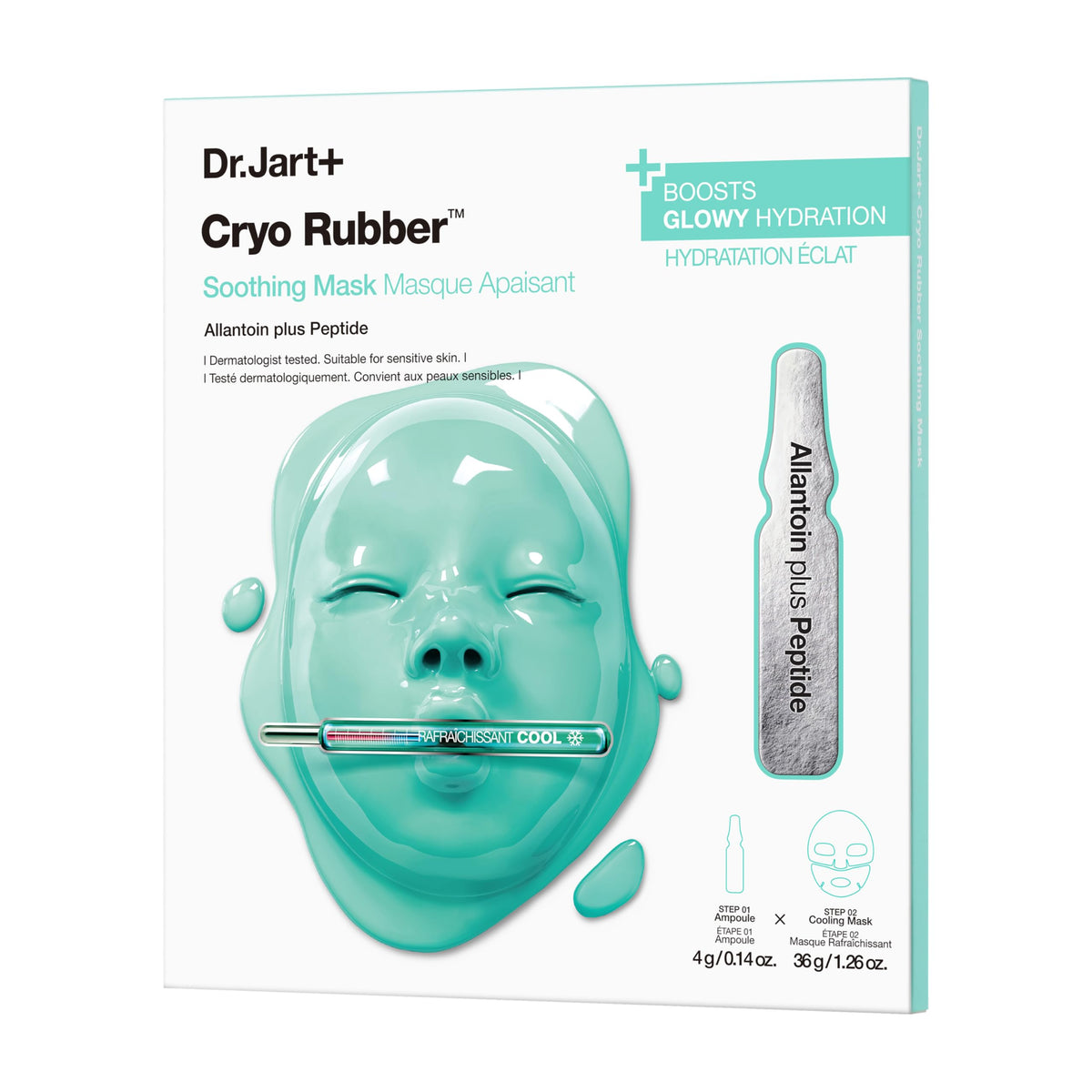 Dr.Jart+ Cryo Rubber Face Mask front view with packaging