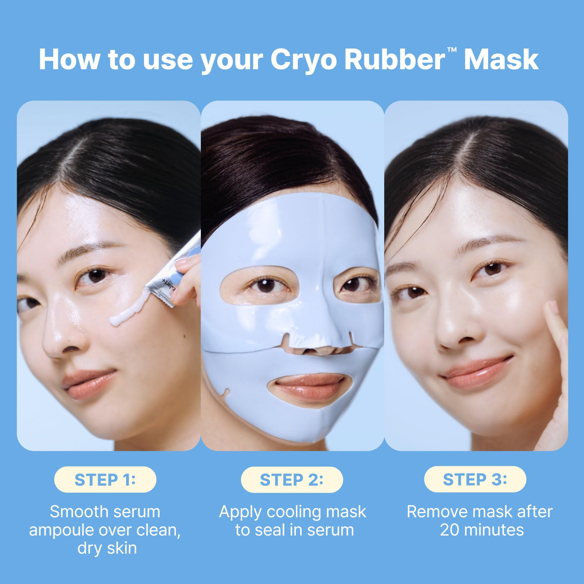 Dr.Jart+ Cryo Rubber Face Mask on a bathroom counter