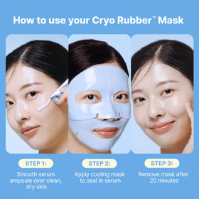 Dr.Jart+ Cryo Rubber Face Mask on a bathroom counter