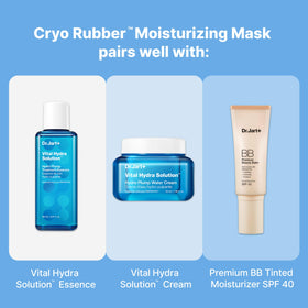 Dr.Jart+ Cryo Rubber Face Mask opened showing contents