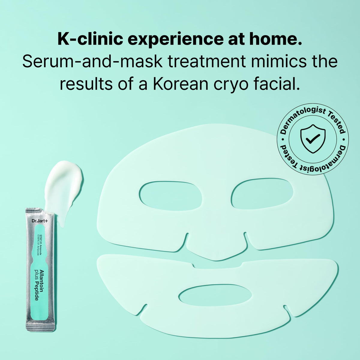 Dr.Jart+ Cryo Rubber Face Mask rubber mask application on skin