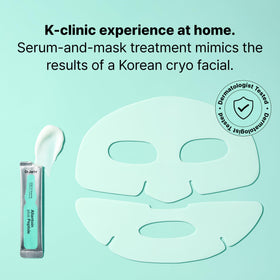 Dr.Jart+ Cryo Rubber Face Mask rubber mask application on skin