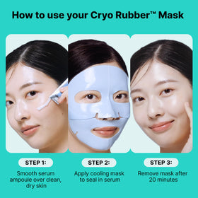 Dr.Jart+ Cryo Rubber Face Mask with a soothing background