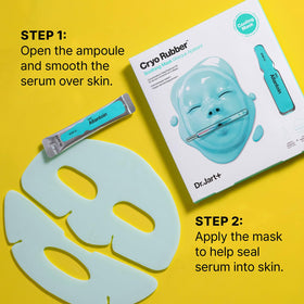 Dr.Jart+ Cryo Rubber Soothing Face Mask applied on model's face