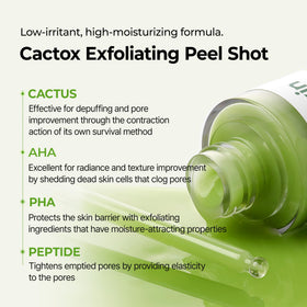 Dr.Melaxin Cactox Exfoliating Peel Shot Serum ingredients list