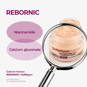 Dr.Melaxin Calcium Dark Spot Eye Cream 15g application on skin