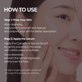 Dr.Melaxin Cyano Pink Spicule Serum packaging with product details