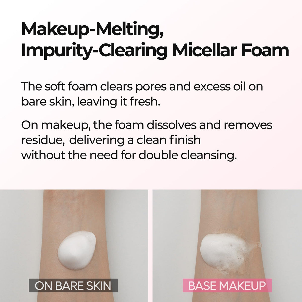 Dr.Melaxin Melting Bubble Foaming Cleanser 230g application on skin