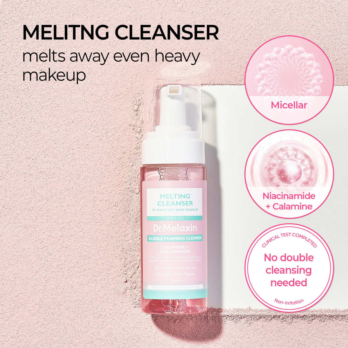 Dr.Melaxin Melting Bubble Foaming Cleanser 230g back view