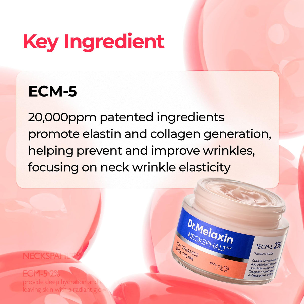 Dr.Melaxin Necksphalt Firming Cream texture close-up