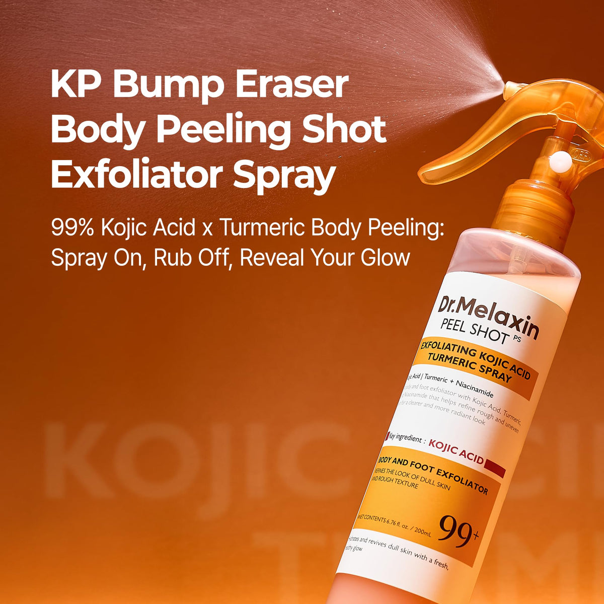 Dr.Melaxin Peel Shot Body Exfoliator Spray 6.76 fl.oz back view