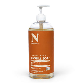 Dr. Natural Castile Liquid Soap 32 oz front view with almond fragrance