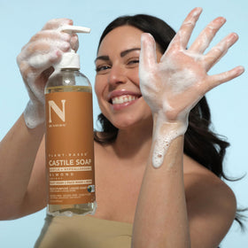 Dr. Natural Castile Liquid Soap Almond 16 oz with almond fragrance