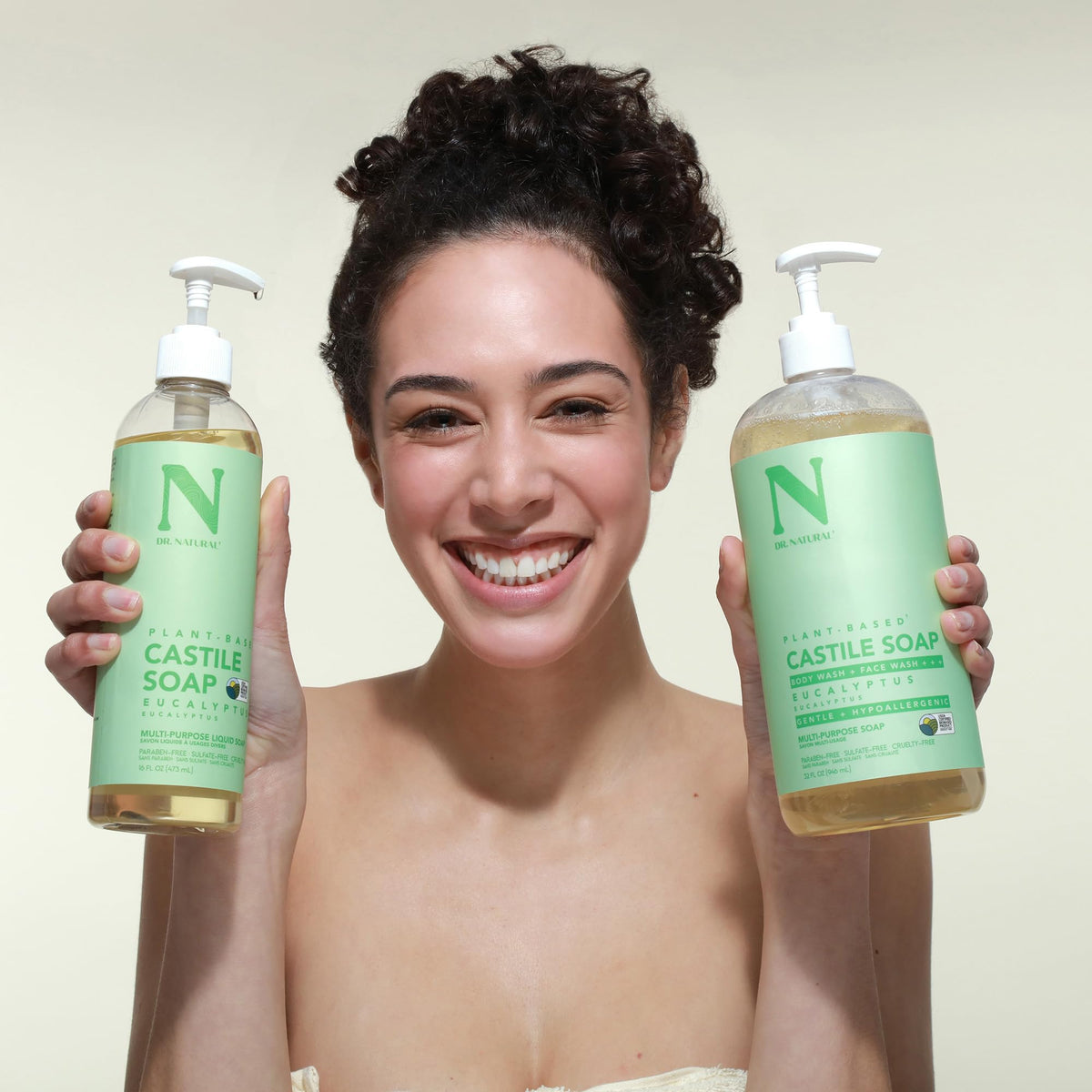 Dr. Natural Castile Liquid Soap Eucalyptus label close-up