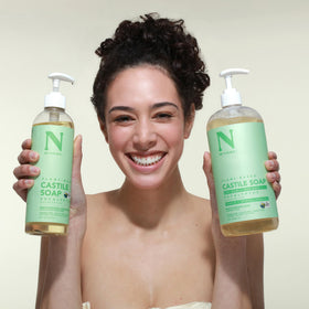 Dr. Natural Castile Liquid Soap Eucalyptus label close-up