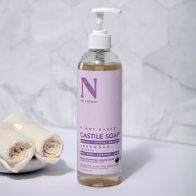 Dr. Natural Castile Liquid Soap Lavender 16 oz back view
