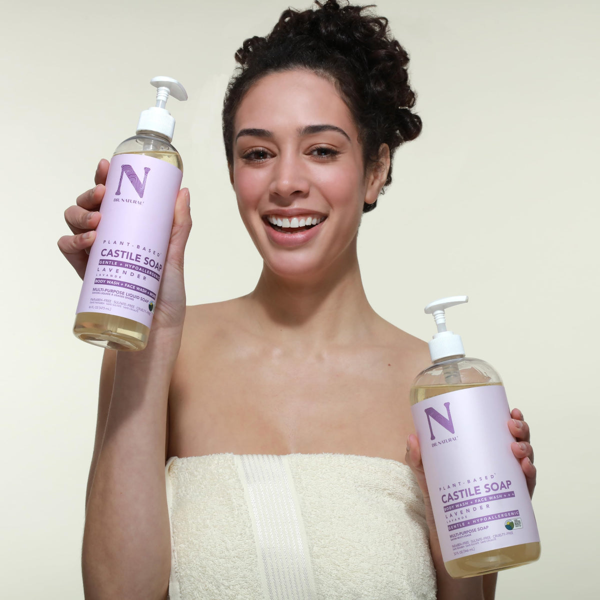 Dr. Natural Castile Liquid Soap Lavender 16 oz lifestyle scene
