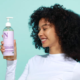 Dr. Natural Castile Liquid Soap Lavender 16 oz side view
