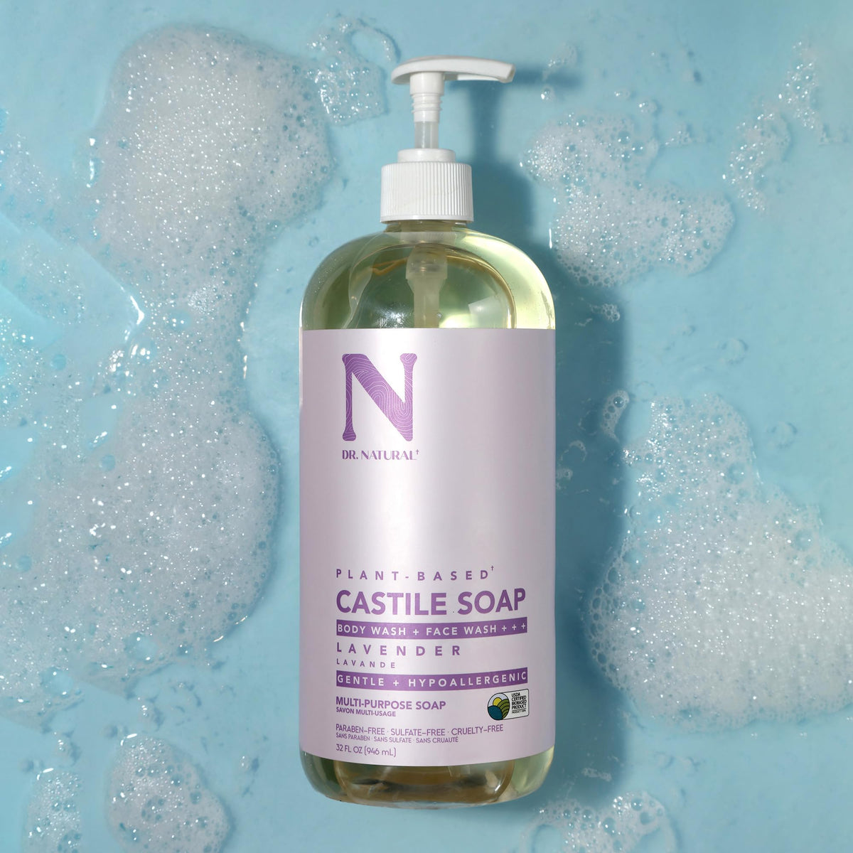 Dr. Natural Castile Liquid Soap Lavender ingredients list