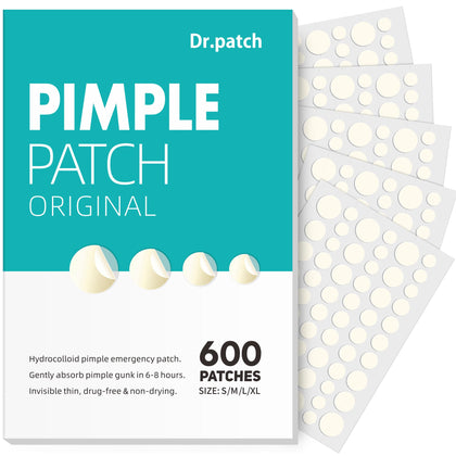 Dr.patch Pimple Patches 600 count packaging front view