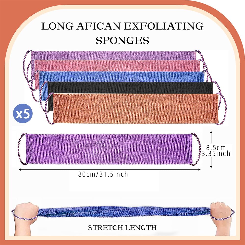 Dr.Pedi African Net Sponge pack showing all five colours