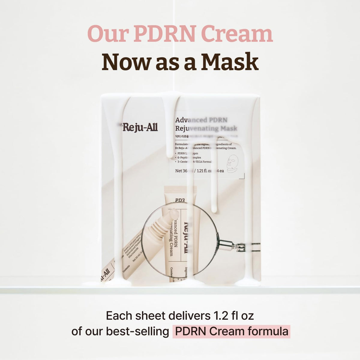 Dr.Reju-All Advanced PDRN Rejuvenating Mask application on skin