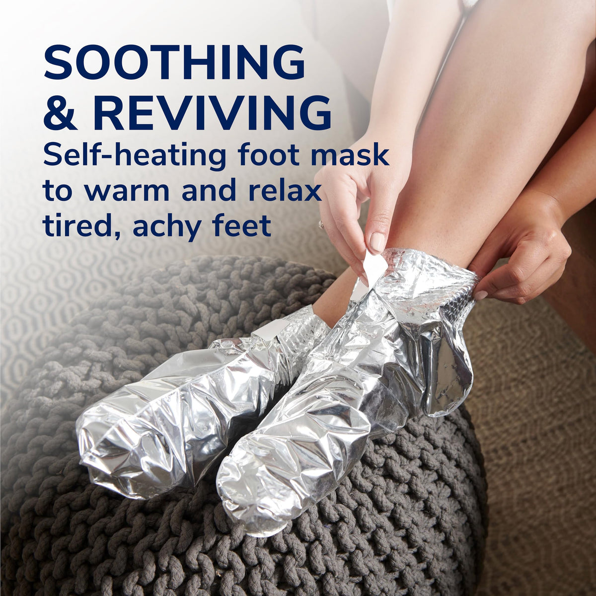 Dr. Scholl's foot mask packaging with three pairs
