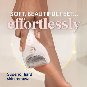 Dr. Scholl's Pedi Perfect Electric Foot File side view showing ergonomic handle
