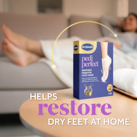 Dr. Scholl's Pedi Perfect Warming Paraffin Foot Mask thermal indicator
