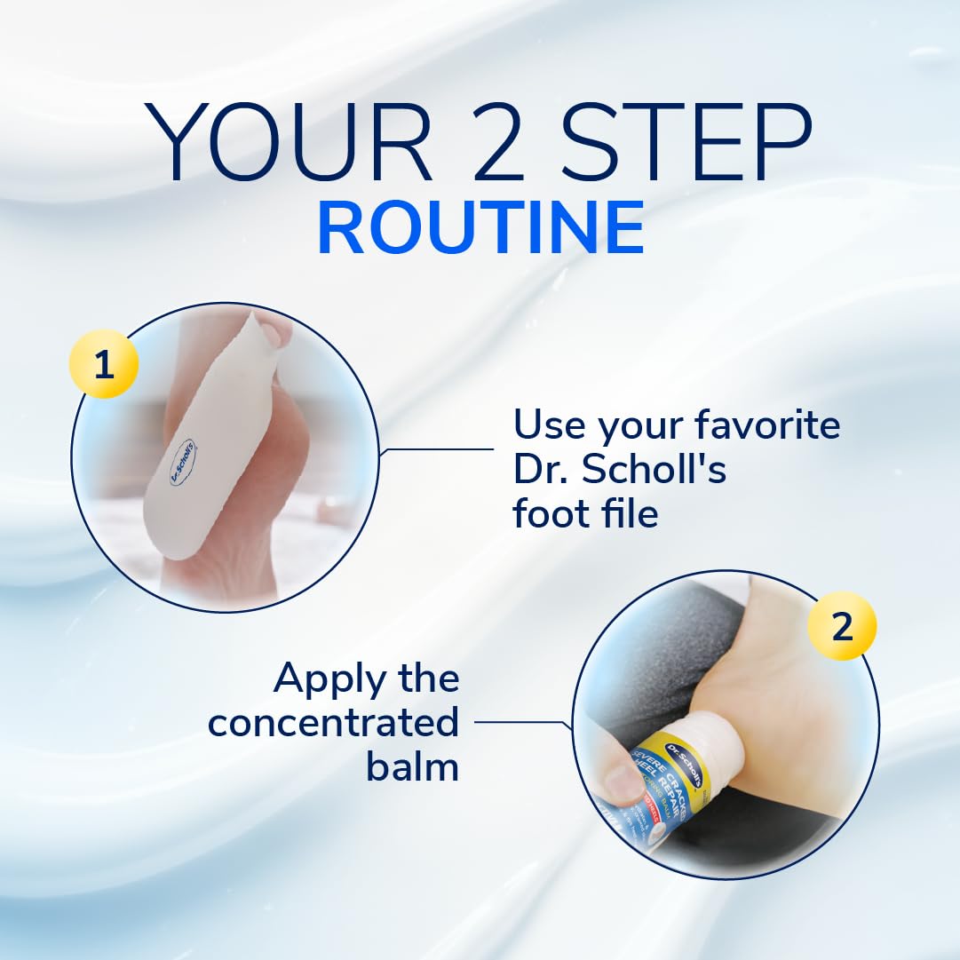 Dr. Scholl's Severe Cracked Heel Repair Balm in use