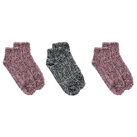 Dr. Scholl's Soothing Spa Socks in burgundy and peach side view