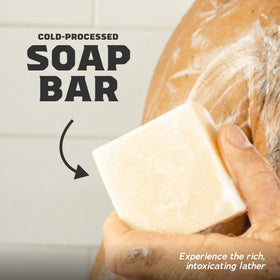 Dr. Squatch bar soap Eucalyptus Greek Yogurt scent close-up